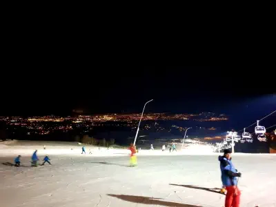 Night skiing